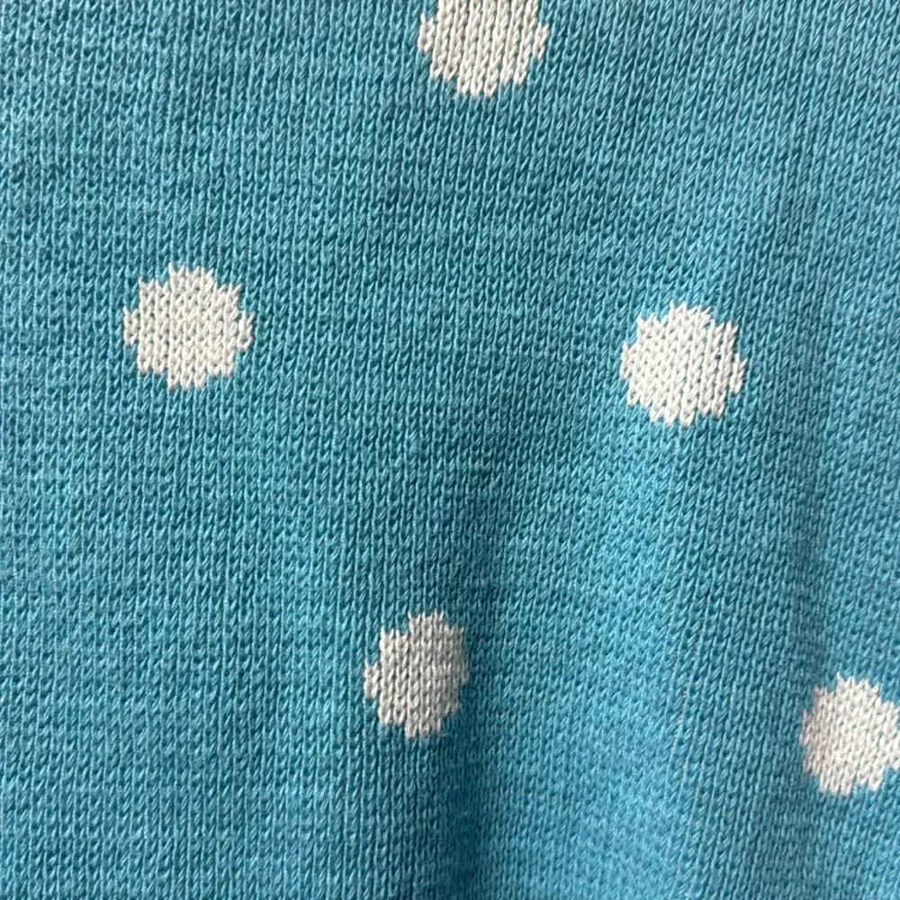 Vintage Blue and White Polka Dot Cardigan - London Fog- Women’s Size Large - Picture 6 of 8